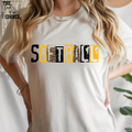 Softball Stamped Letters