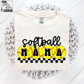 MAMA Softball Letters Checkered