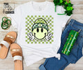 Smiley Face Peace Sign Beanie Checkered