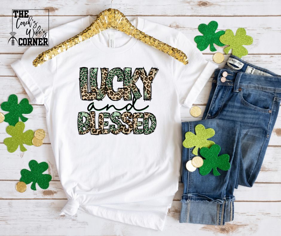 Lucky and Blessed Green & Leopard