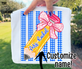 Blue Gingham Teacher Custom