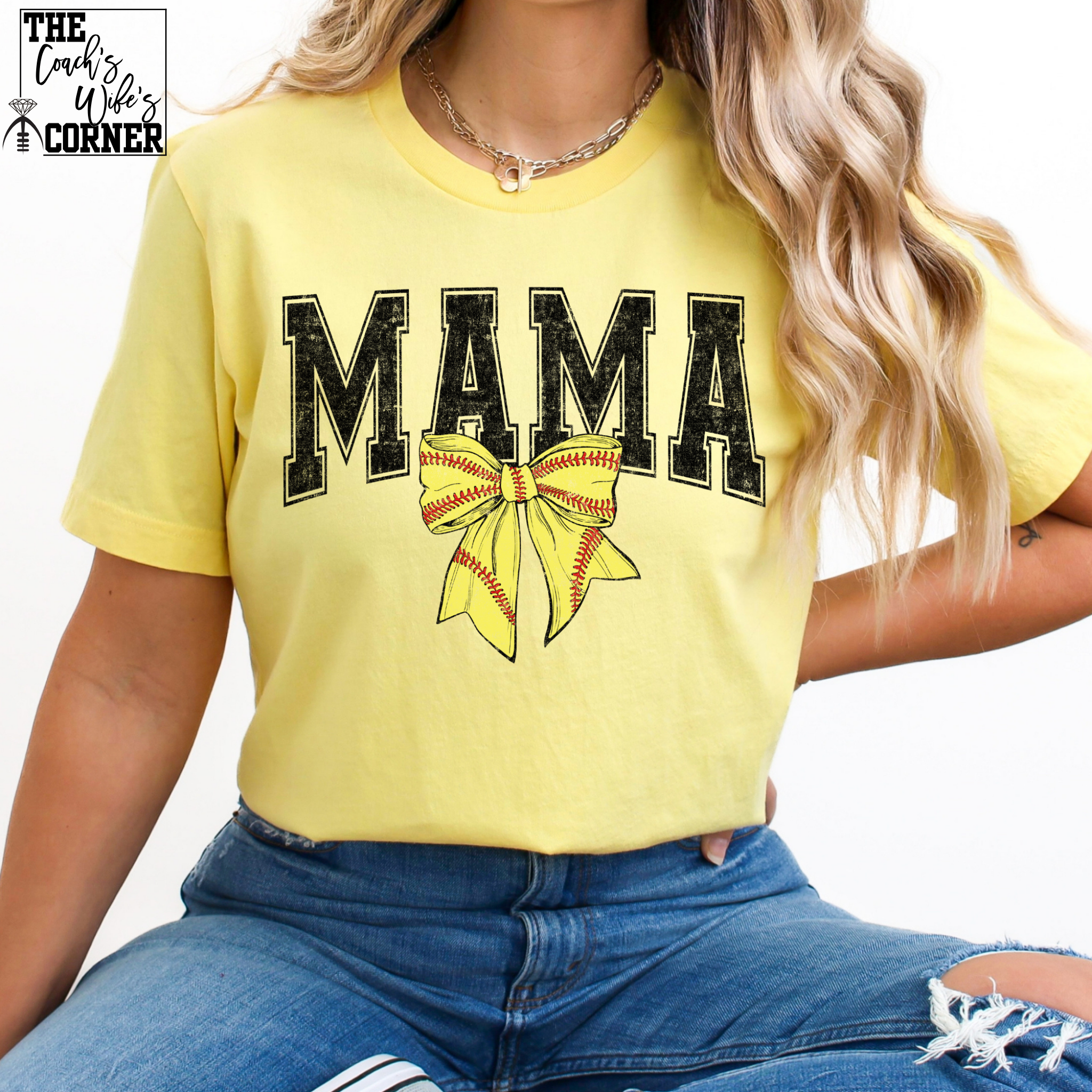 Mama Softball Bow