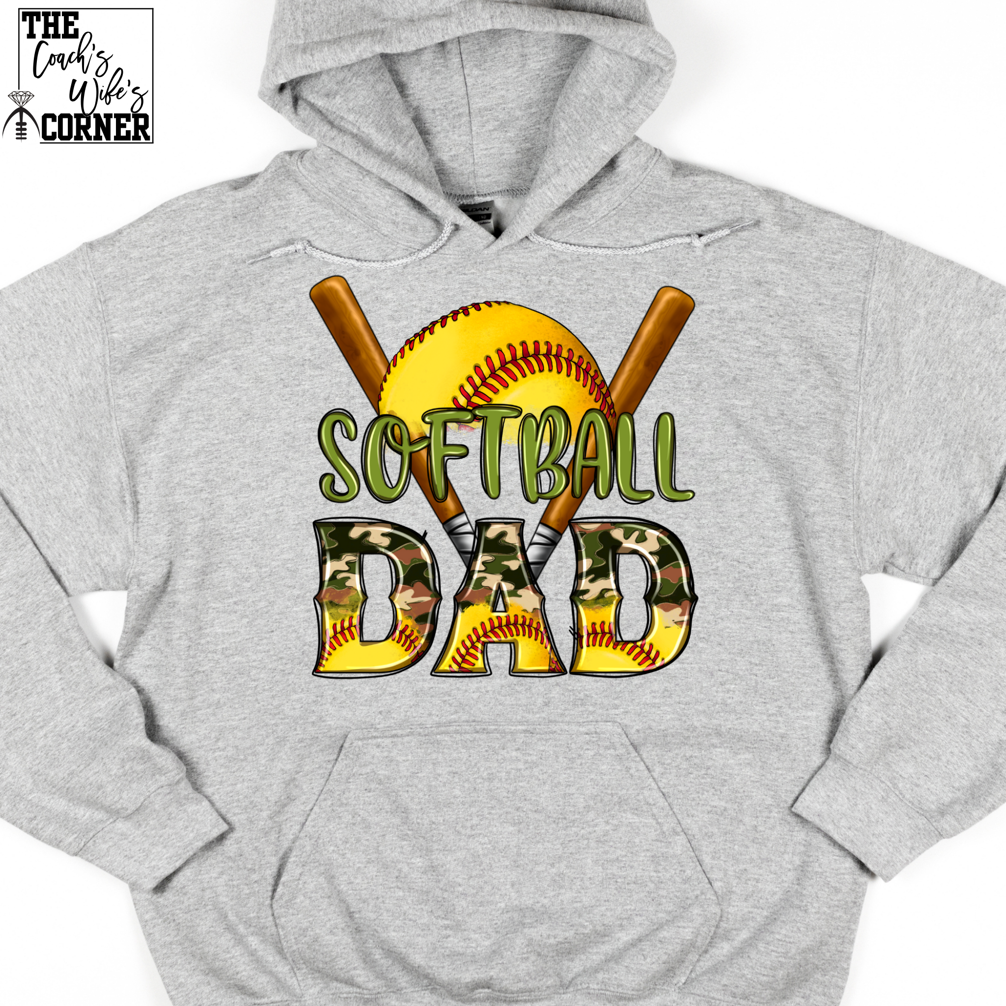 Softball Dad Flag Camo