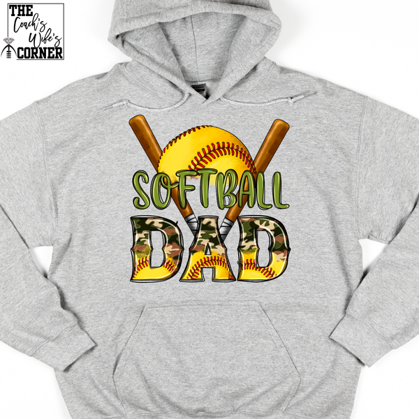 Softball Dad Flag Camo