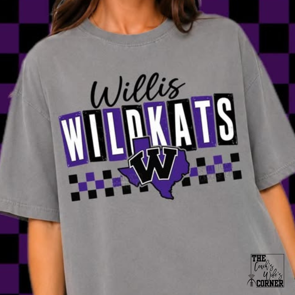 Willis Wildkats Stamped Checkered