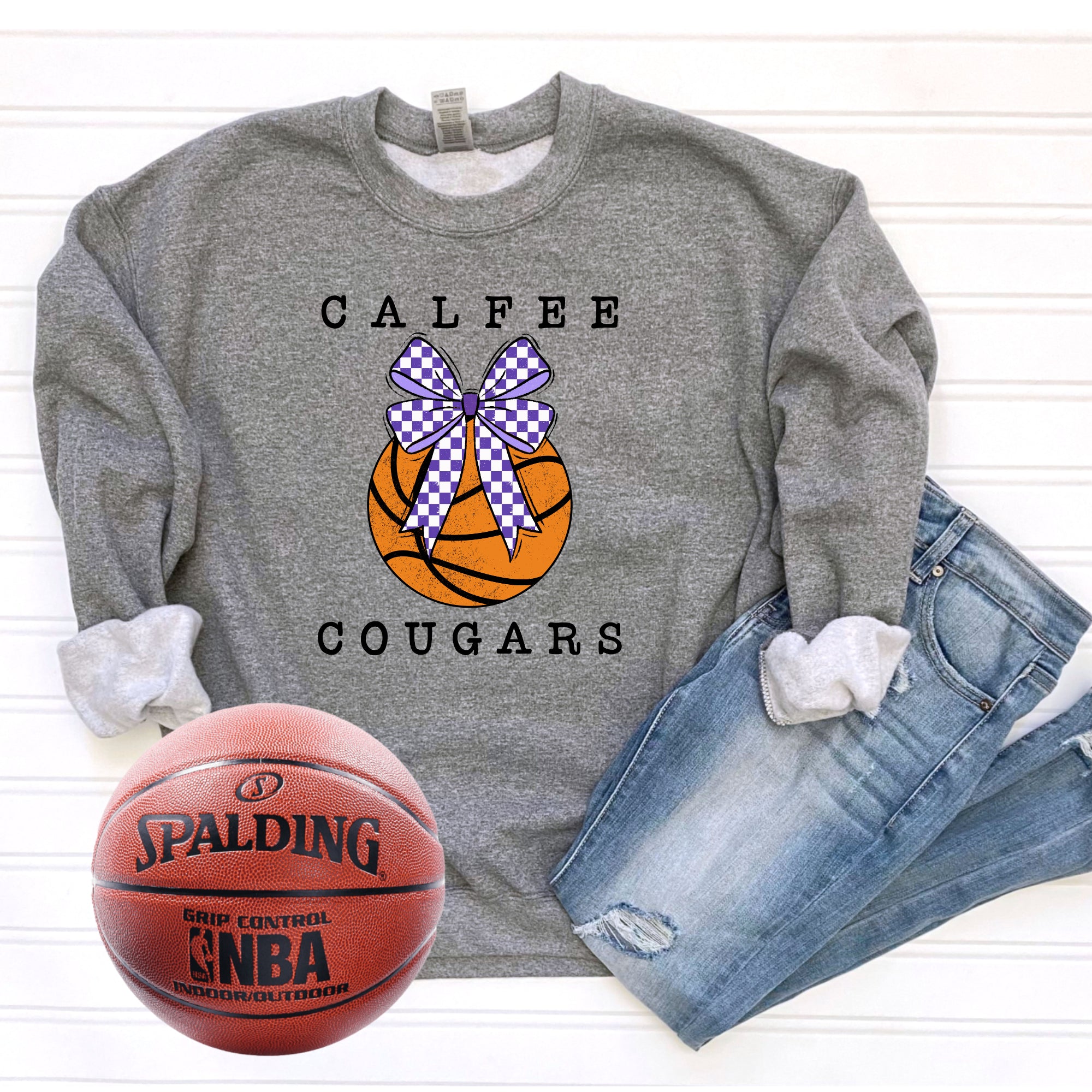 Calfee Cougars Basketball Bow