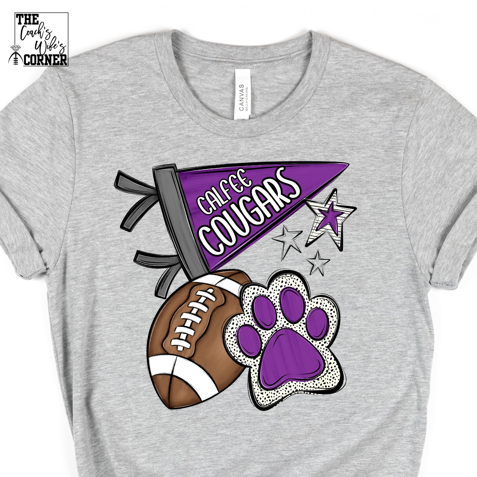Calfee Cougars Football Spirit Flag