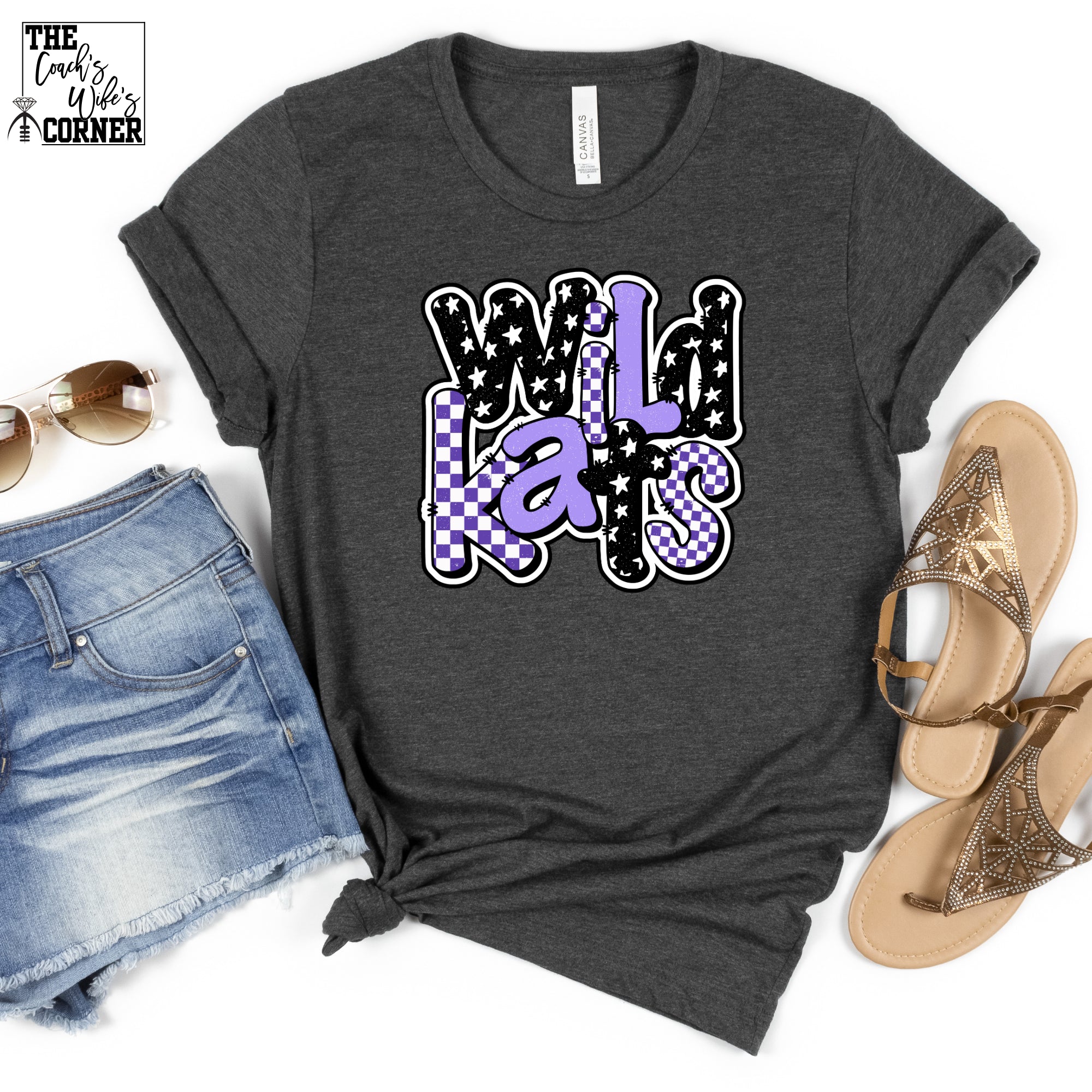 Willis Wildkats Black, Purple & White