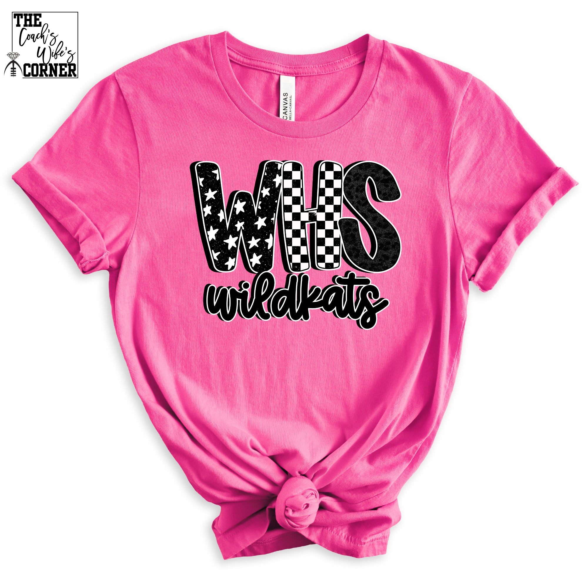 Willis Wildkats Black & White Stars
