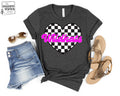 Willis Wildkats Checkered Heart