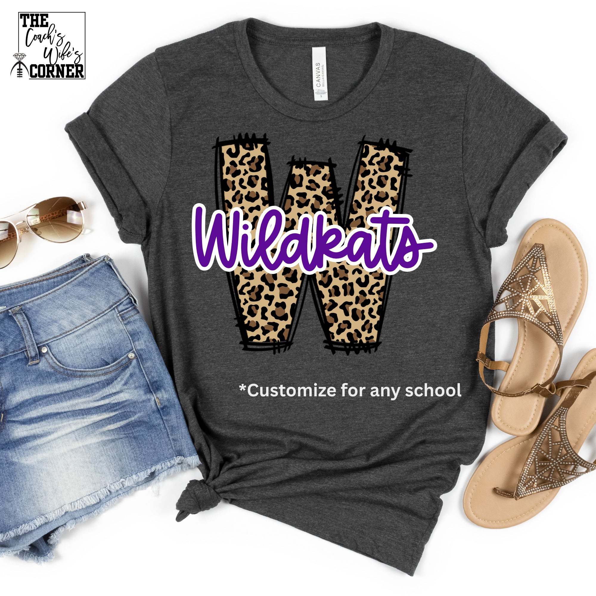 Willis Wildkats 'W' Leopard