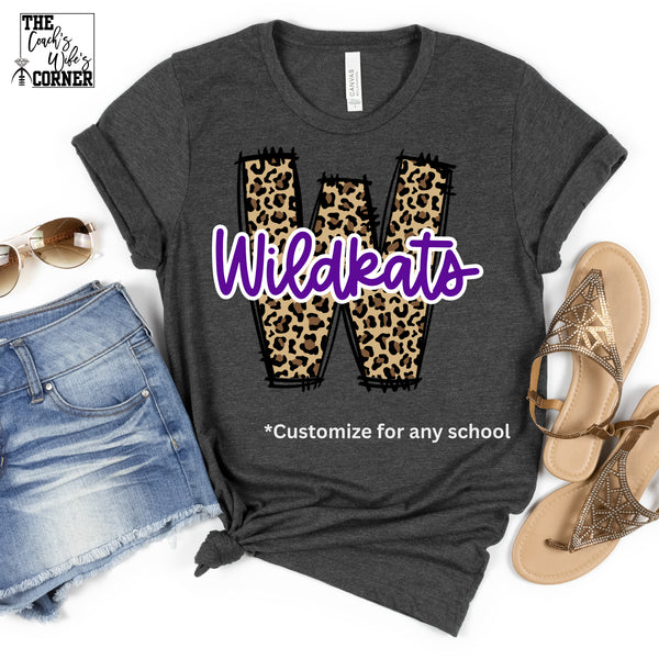 Willis Wildkats 'W' Leopard