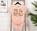 HE IS RISEN Floral Block Letter