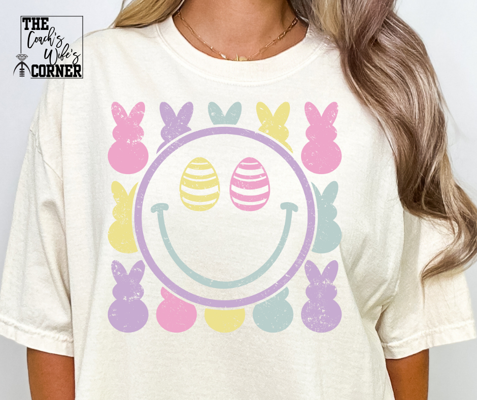 Smiley Face Egg and Peeps