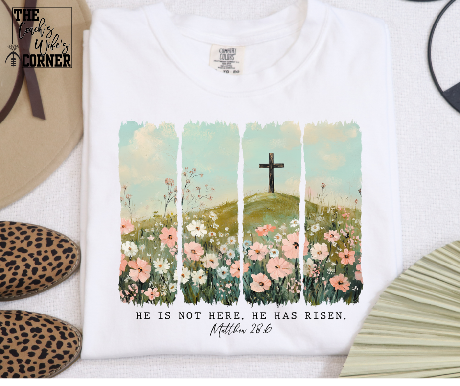 He Is Not Here, Painted Landscape Cross
